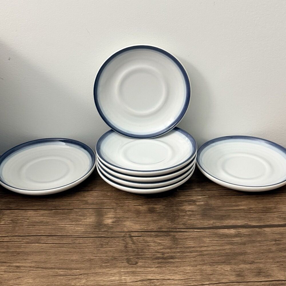Pfaltzgraff Limited Edition Sky Pattern Saucer Plate Set Of Seven